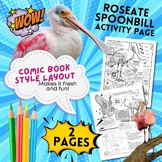 Roseate Spoonbill Activities - Crossword + Scramble + Facts + Fun