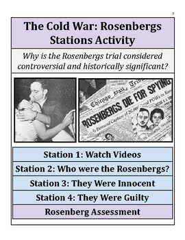 Preview of Cold War Rosenbergs Trial Stations Activity- Multiple Perspectives Investigation
