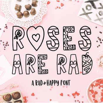Preview of Roses Are Rad Font