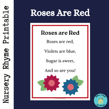 Preview of Roses Are Red Printable|FEBRUARY FREEBIE
