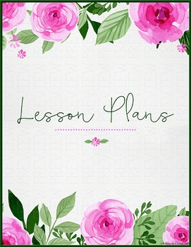 lesson plan book cover template