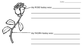 Roses Thorns by Affective Educator Teachers Pay Teachers