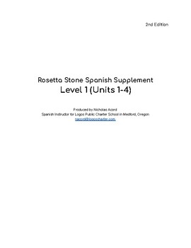 Preview of Rosetta Stone Spanish Supplement: Level 1 (Units 1-4) Latin America