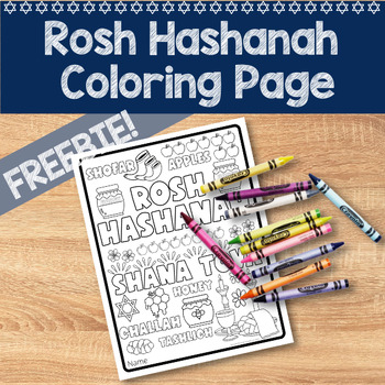 Preview of Rosh Hashanah Coloring Sheet | Jewish Holiday | High Holiday Activity