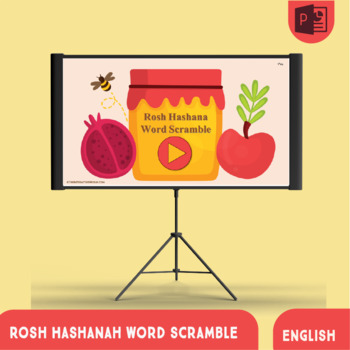 Preview of Rosh Hashanah (Jewish New Year) - Digital Englsih Word Scramble Game