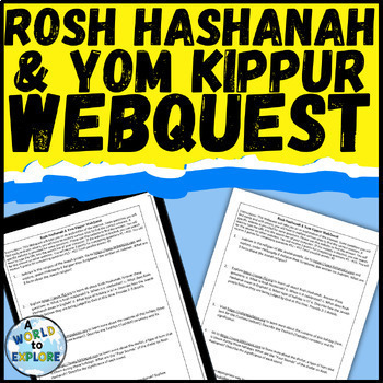 Rosh Hashanah and Yom Kippur Activity WebQuest by A World to Explore Store