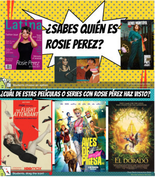 Preview of Rosie Pérez: Una afrolatina distinguida. Actriz y activista. Peardeck activities