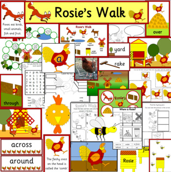 Preview of Rosie's Walk book study activity pack