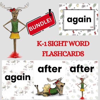 Preview of Rosie the Reindeer K-First Grade Sight Words Bundle