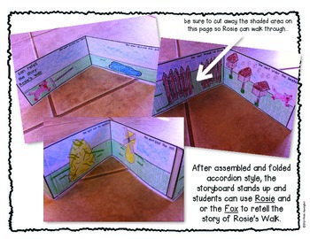 Rosie's Walk {Interactive Accordion Storyboard} Kindergarten Retelling