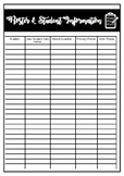 Roster And Student Information Template