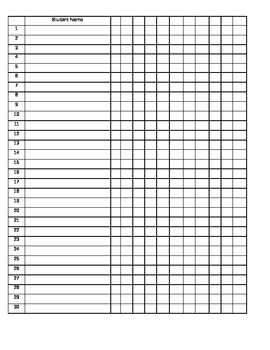 Roster/Attendance Form by Heather Sowells | TPT