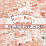 Rosy Boho Classroom Decor Complete Collection Bundle