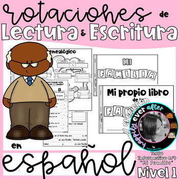 Preview of Rotaciones de Lectura/Escritura - 5 días de práctica + texto en español!