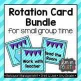 Literacy and Numeracy Rotation Card Bundle - Teal and Purple