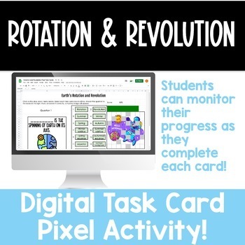 Preview of Rotation & Revolution | Digital Task Cards | Vocabulary Practice