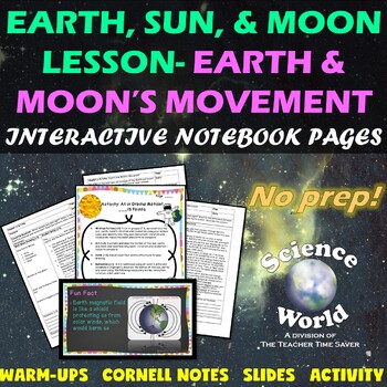 Preview of Rotation & Revolution Lesson | Space Notebook | Middle School Science