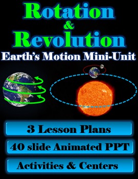 Preview of Rotation & Revolution Mini-Unit (3 lessons, powerpoint, activities and quiz)