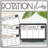 Rotation Slides Editable | Station, Math & Literacy Rotation Charts with Timers