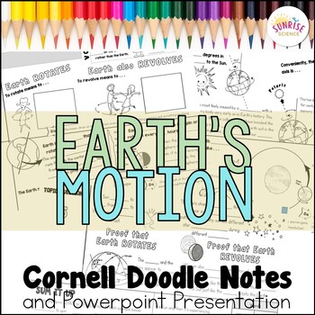 Preview of Rotation and Revolution Doodle Notes | Earth's Motion | Day and Night | Cornell