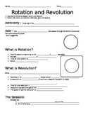 Rotation and Revolution Guided Notes