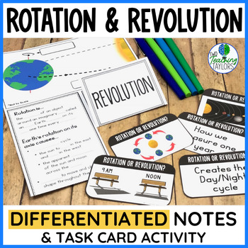 Preview of Rotation and Revolution of Earth: Foldable Notes and Sorting Activity