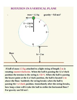 Preview of Rotation in a Vertical Plane - Physics Problem and Solution