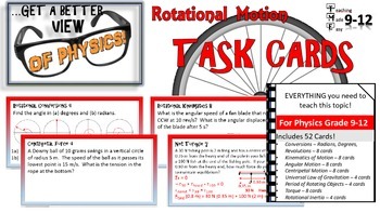 Preview of Physics Task Cards Rotational Motion