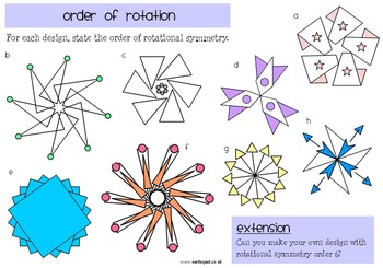 Rotation Symmetry Mega Worksheet Pack by Nicola Waddilove | TpT