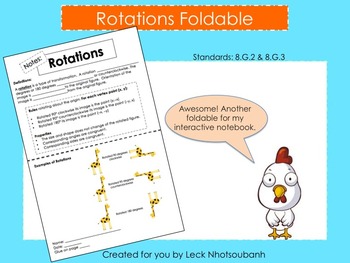 Preview of Transformations: Rotations Foldable for Interactive Notebooks