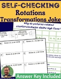 Rotations (Geometry Transformations) Self-Checking Joke Practice