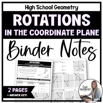 Preview of Rotations about the Origin - Binder Notes for Geometry