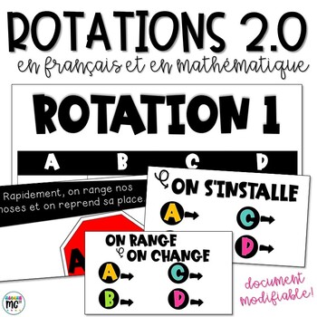 Preview of Rotations en français et en mathématique 2.0