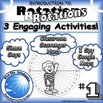 Preview of Transformations - Performing Rotations in Geometry - 3 Act It out activities