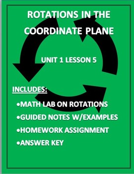 Preview of Rotations in the Coordinate Plane Editable Word Document