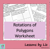 Rotations of Polygons on a Coordinate Plane - Worksheet