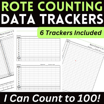 Preview of Rote Counting Data Trackers ~ 1 to 100