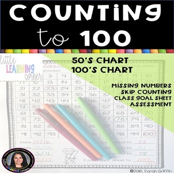 Preview of Rote Counting to 100 Math Worksheets - 100s chart