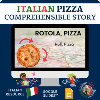 Preview of Rotola, Pizza - Comprehensible Story for Italian on GoogleSlides™