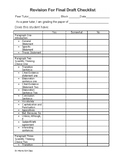 Rough Draft Checklist for peer tutors
