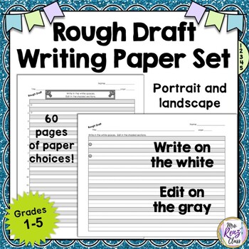 Preview of Rough Draft Writing Paper Set - Rough Draft Paper that REALLY Helps with Editing