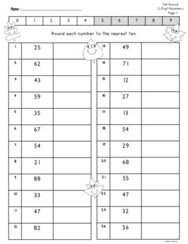 Round 2-Digit Numbers to Nearest Ten by Teacher's Take-Out | TPT