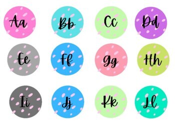 Round Alphabet Labels by Kratfy Kids | TPT