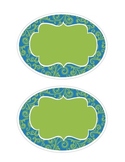 Round Blue & Green Labels