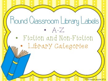 Preview of Round Colorful Classroom Library Labels