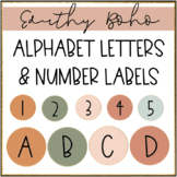 Round Letter & Number Labels | Earthy Boho