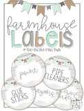 Editable Round Rustic Farmhouse Classroom Labels