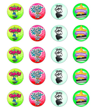 Round Stickers! Piano JBB 6 - Digital Template (PDF), 1.5 inch Round