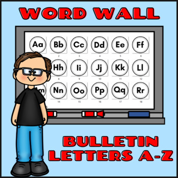 Preview of Round Word Wall Letters / Headers Bulletin Board Letters A-Z / Alphabet Letters