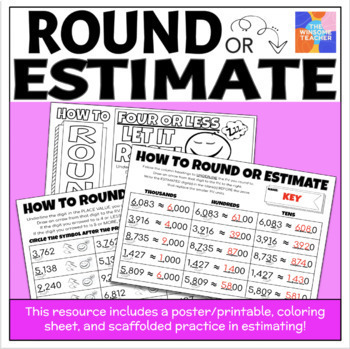 Preview of Round or Estimate - Winsome Teacher